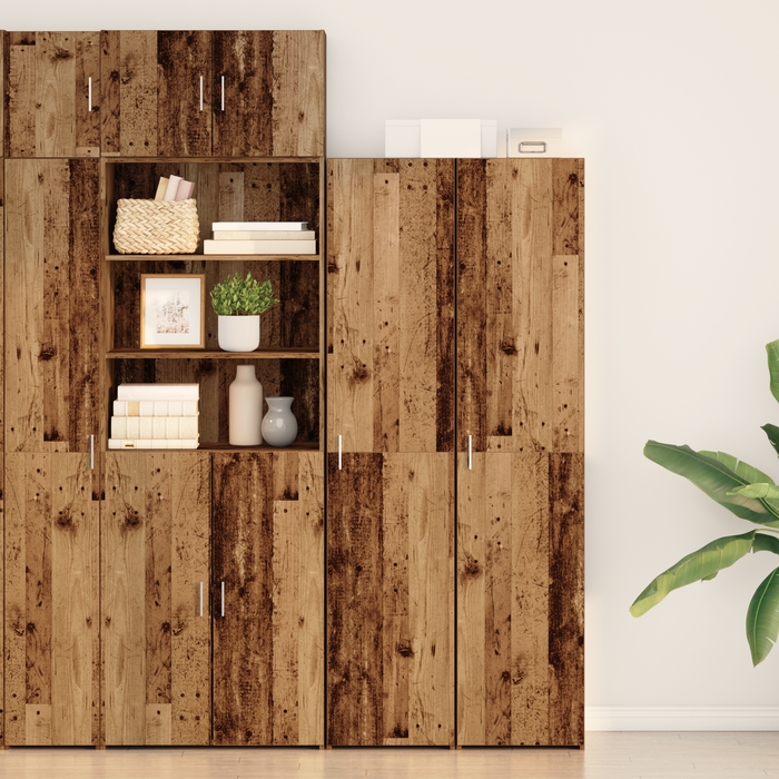 Highboard Lemn Vechi 40x42.5x185 cm Lemn Compozit - WALTI WALTI