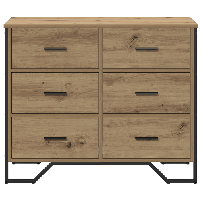 Comodă din Stejar Artizanal 91x35.5x74.5 cm Lemn Inginerizat - WALTI WALTI