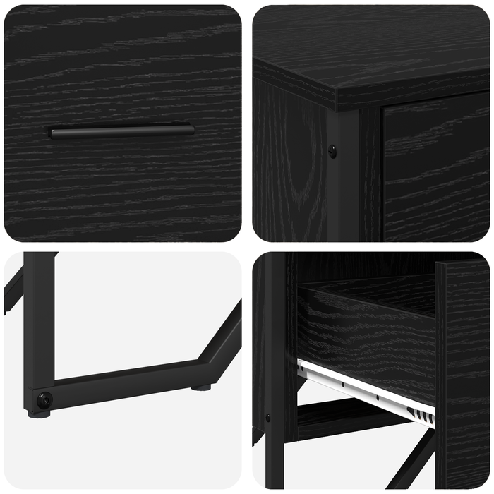 Comodă cu Sertare Stejar Negru 91x35.5x74.5 cm Lemn prelucrat - WALTI WALTI