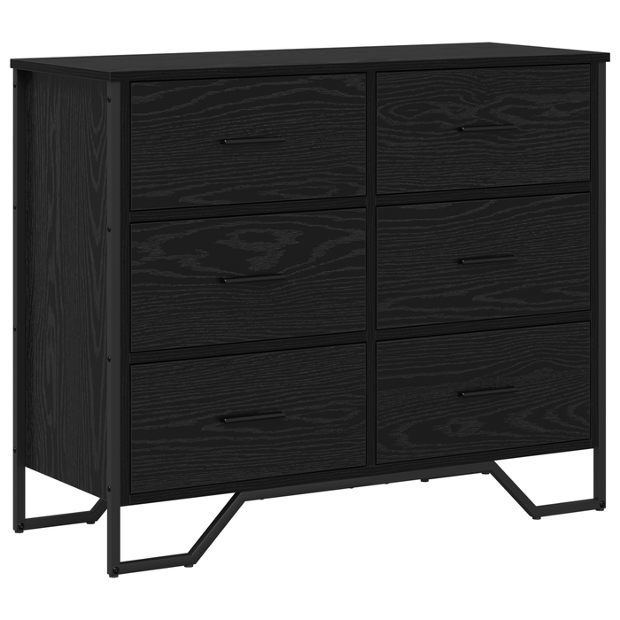 Comodă cu Sertare Stejar Negru 91x35.5x74.5 cm Lemn prelucrat - WALTI WALTI
