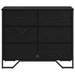 Comodă cu Sertare Stejar Negru 91x35.5x74.5 cm Lemn prelucrat - WALTI WALTI