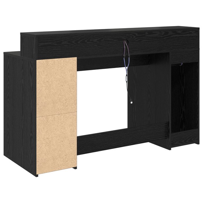 Birou Stejar negru 140x55x91 cm Lemn prelucrat - WALTI WALTI