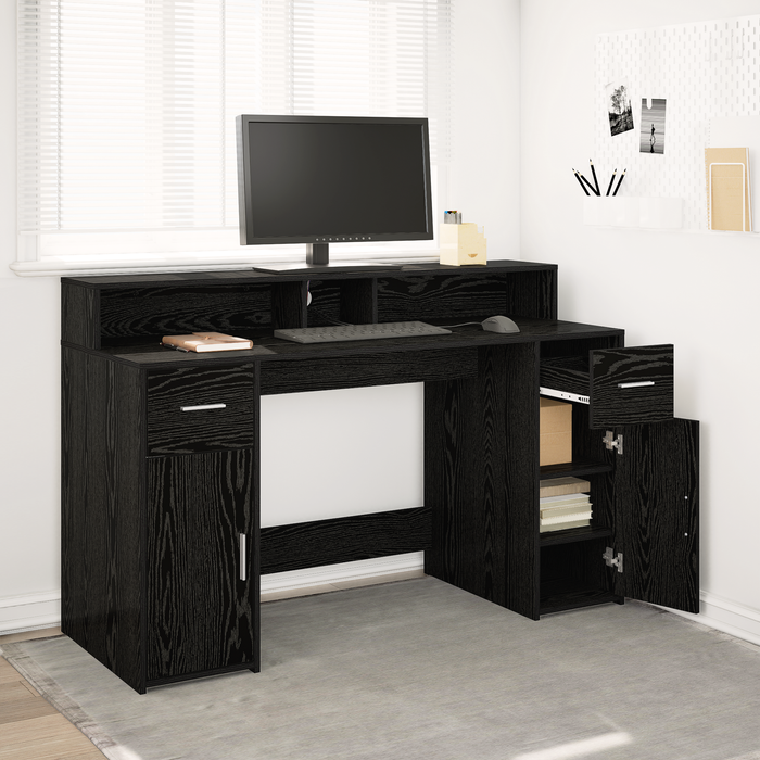 Birou Stejar negru 140x55x91 cm Lemn prelucrat - WALTI WALTI