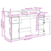 Birou Stejar negru 140x55x91 cm Lemn prelucrat - WALTI WALTI