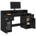 Birou Stejar negru 140x55x91 cm Lemn prelucrat - WALTI WALTI