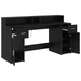 birou din stejar negru 160x55x91 cm lemn prelucrat - WALTI WALTI