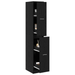 Dulap de Apothecary Negru de Stejar 30x41x174.5 cm din Lemn Stratificat - WALTI WALTI