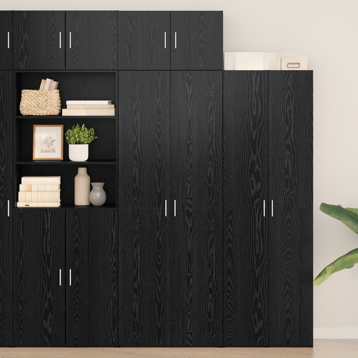 Dulap de depozitare vidaXL Stejar Negru 70x42.5x225 cm Lemn prelucrat, Dulap de perete vidaXL Stejar Negru 70x42.5x40 cm Lemn prelucrat - WALTI WALTI