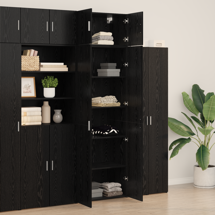 Dulap de depozitare vidaXL Stejar Negru 70x42.5x225 cm Lemn prelucrat, Dulap de perete vidaXL Stejar Negru 70x42.5x40 cm Lemn prelucrat - WALTI WALTI