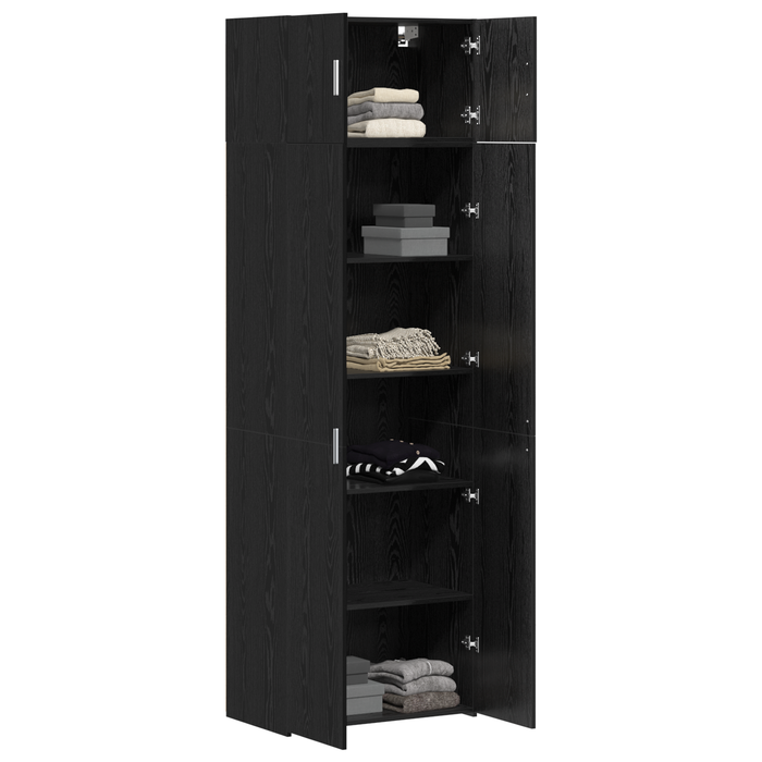 Dulap de depozitare vidaXL Stejar Negru 70x42.5x225 cm Lemn prelucrat, Dulap de perete vidaXL Stejar Negru 70x42.5x40 cm Lemn prelucrat - WALTI WALTI