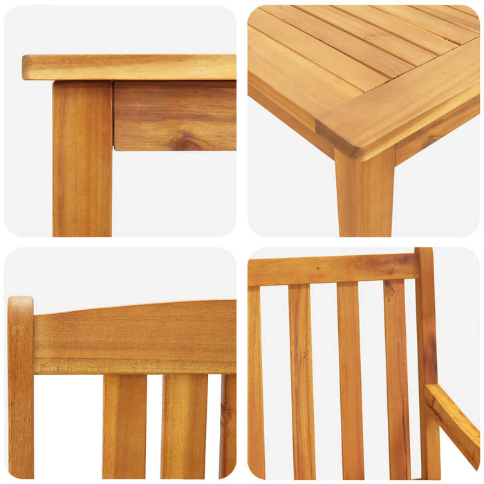 Set mobilier de grădină, 3 piese, lemn masiv acacia - WALTI WALTI