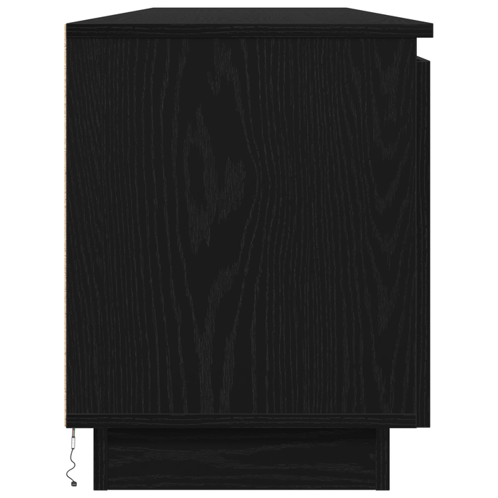 Cabinet TV cu led Stejar Negru 180 x 38 x 49 cm Lemn compozit - WALTI WALTI