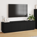 Cabinet TV cu led Stejar Negru 180 x 38 x 49 cm Lemn compozit - WALTI WALTI