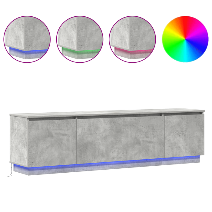 Cabinet TV Gri din beton 180 x 38 x 49 cm Lemn compozit - WALTI WALTI
