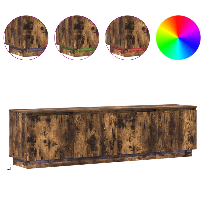Cabinet TV Stejar fumuriu 180 x 38 x 49 cm Lemn compozit - WALTI WALTI