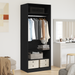 Dulap Stejar Negru Set de 2 Stejar negru Lemn prelucrat - WALTI WALTI