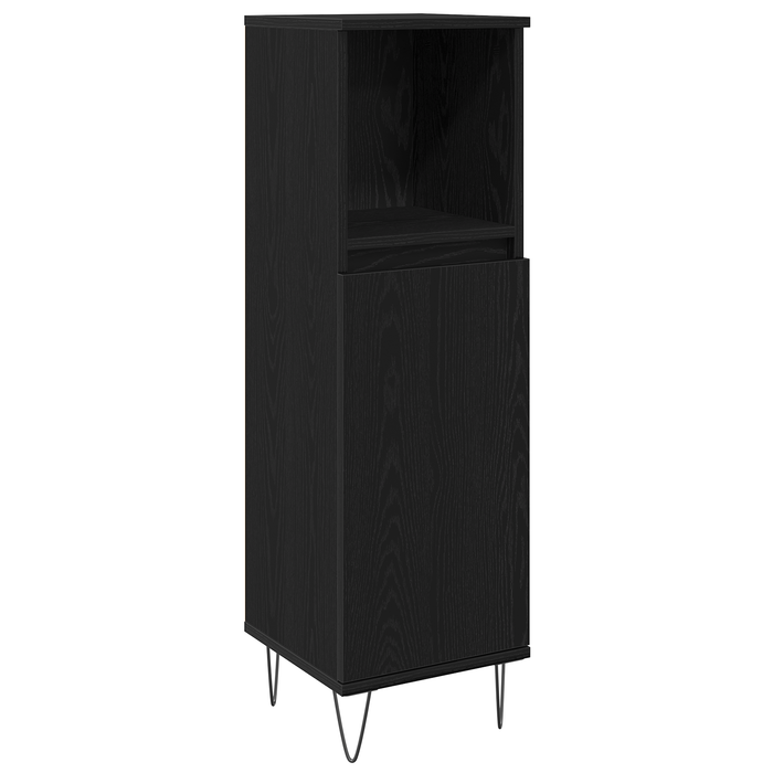 Set Mobilier Baie vidaXL 3 piese Stejar Negru Lemn Prelucrat - WALTI WALTI