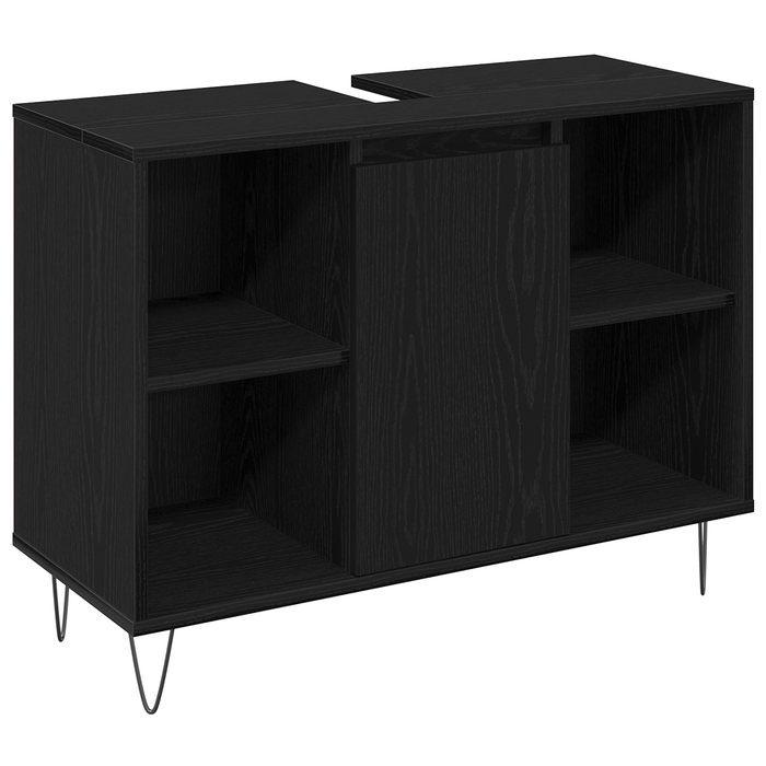Set Mobilier Baie vidaXL 3 piese Stejar Negru Lemn Prelucrat - WALTI WALTI