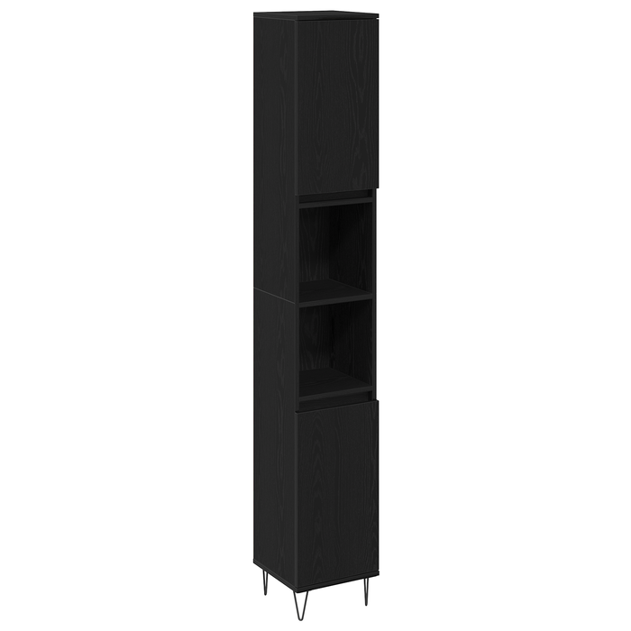 Set Mobilier Baie vidaXL 3 piese Stejar Negru Lemn Prelucrat - WALTI WALTI
