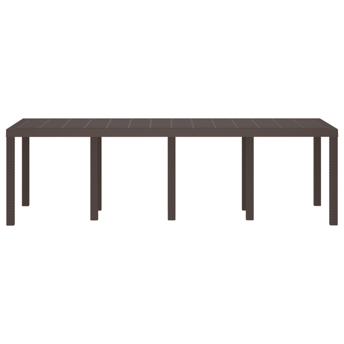 Masă de Grădină vidaXL Maro 250x100x73 cm Poly Rattan - WALTI WALTI
