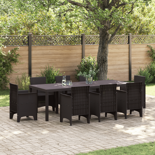 Masă de Grădină vidaXL Maro 250x100x73 cm Poly Rattan - WALTI WALTI