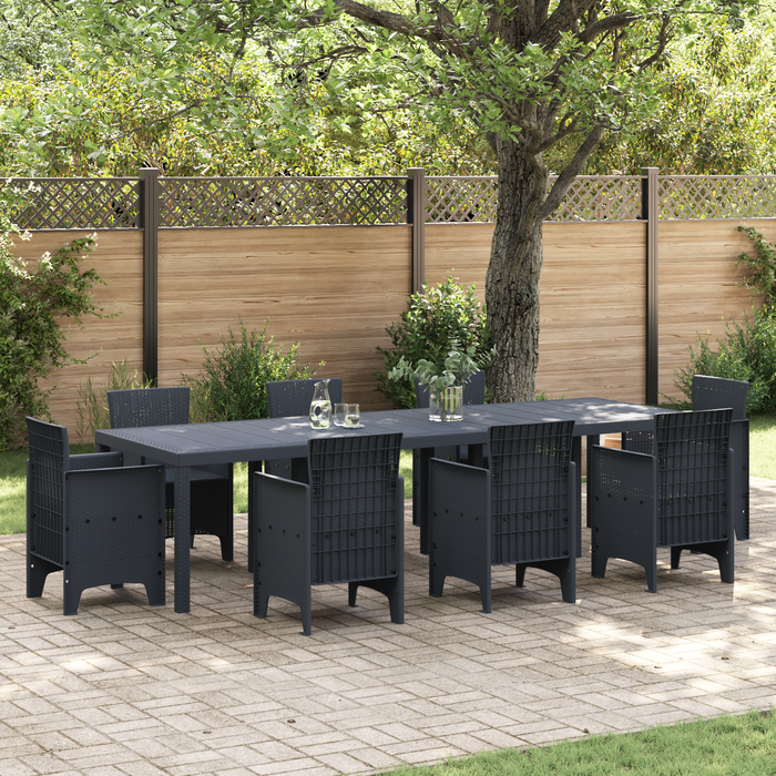 Masă de grădină vidaXL antracit 300x100x73 cm Poly Rattan - WALTI WALTI