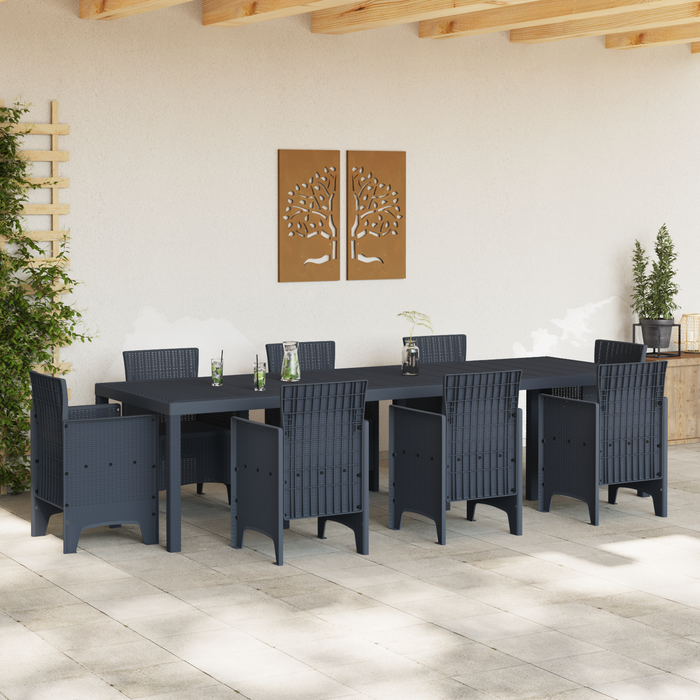 Masă de grădină vidaXL antracit 300x100x73 cm Poly Rattan - WALTI WALTI
