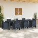 Masă de grădină vidaXL antracit 300x100x73 cm Poly Rattan - WALTI WALTI