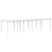 Masă de Grădină Albă 300x100x73 cm Poly Rattan - WALTI WALTI