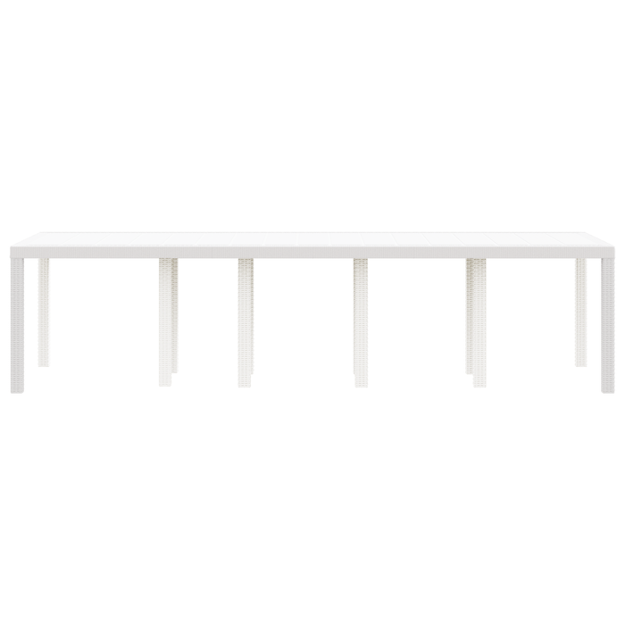 Masă de Grădină Albă 300x100x73 cm Poly Rattan - WALTI WALTI