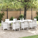 Masă de Grădină Albă 300x100x73 cm Poly Rattan - WALTI WALTI