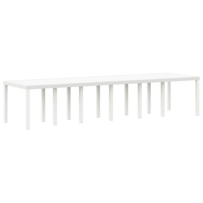 Masă de Grădină Albă 350x100x73 cm Poly Rattan - WALTI WALTI