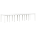 Masă de Grădină Albă 350x100x73 cm Poly Rattan - WALTI WALTI