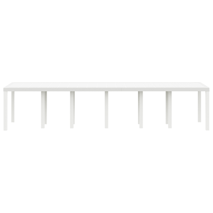 Masă de Grădină Albă 350x100x73 cm Poly Rattan - WALTI WALTI
