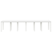 Masă de Grădină Albă 350x100x73 cm Poly Rattan - WALTI WALTI