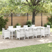 Masă de Grădină Albă 350x100x73 cm Poly Rattan - WALTI WALTI