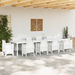 Masă de Grădină Albă 350x100x73 cm Poly Rattan - WALTI WALTI