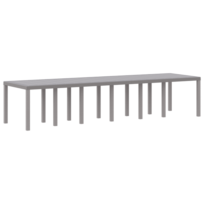 Masă de grădină vidaXL Gri deschis 350x100x73 cm Poliratan - WALTI WALTI