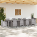 Masă de grădină vidaXL Gri deschis 350x100x73 cm Poliratan - WALTI WALTI