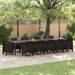 Masă de grădină vidaXL Maro 400x100x73 cm Poly Rattan - WALTI WALTI