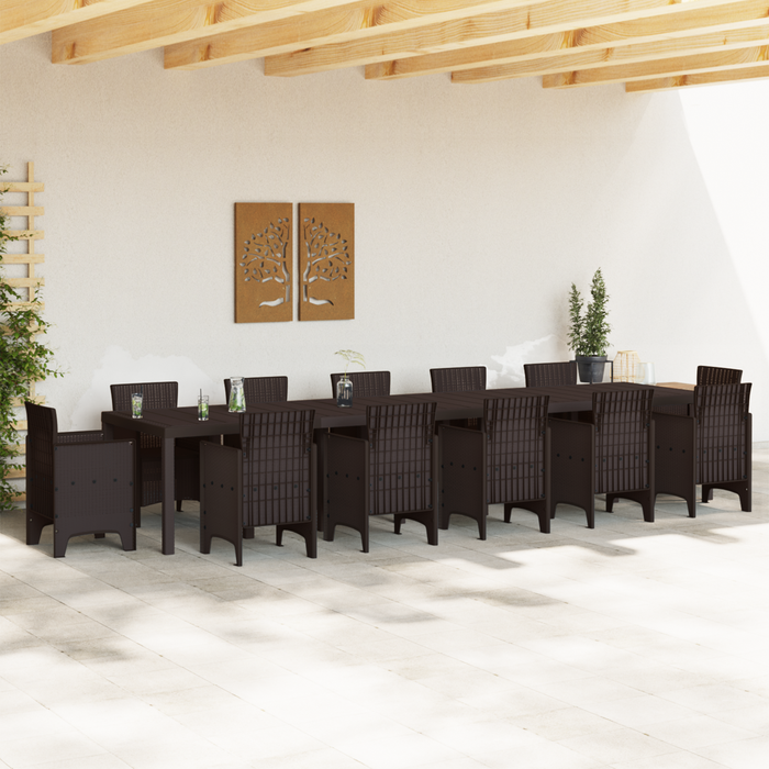 Masă de grădină vidaXL Maro 400x100x73 cm Poly Rattan - WALTI WALTI