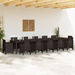Masă de grădină vidaXL Maro 400x100x73 cm Poly Rattan - WALTI WALTI