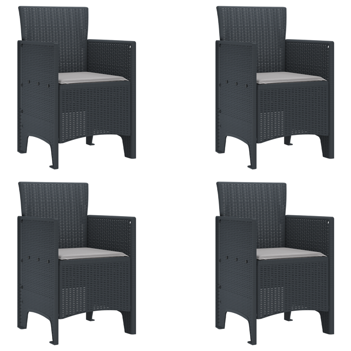 Set de mese de 5 piese cu perne Antracit Poly Rattan - WALTI WALTI