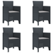 Set de mese de 5 piese cu perne Antracit Poly Rattan - WALTI WALTI
