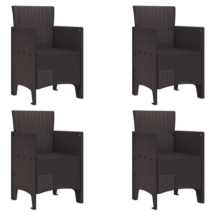 Set mese 5 piese maro Poly Rattan - WALTI WALTI