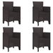 Set mese 5 piese maro Poly Rattan - WALTI WALTI