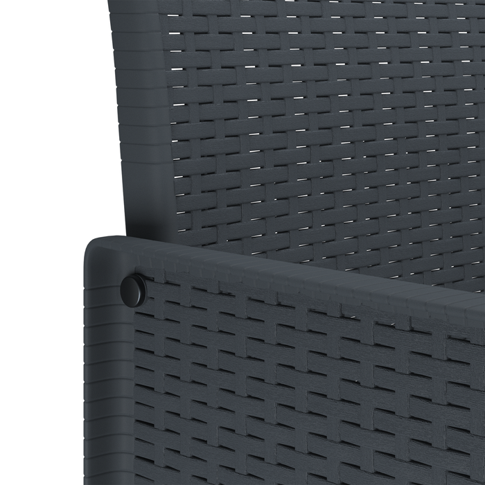 Set dining grădină 7 piese cu perne Anthracite Poliratan - WALTI WALTI