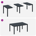 Set dining grădină 7 piese cu perne Anthracite Poliratan - WALTI WALTI