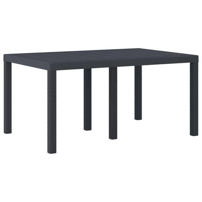 Set dining grădină 7 piese cu perne Anthracite Poliratan - WALTI WALTI
