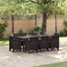 Set de dining pentru grădină cu 9 piese maro din rattan poli - WALTI WALTI